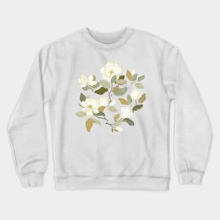 White magnolia flowers Crewneck Sweatshirt